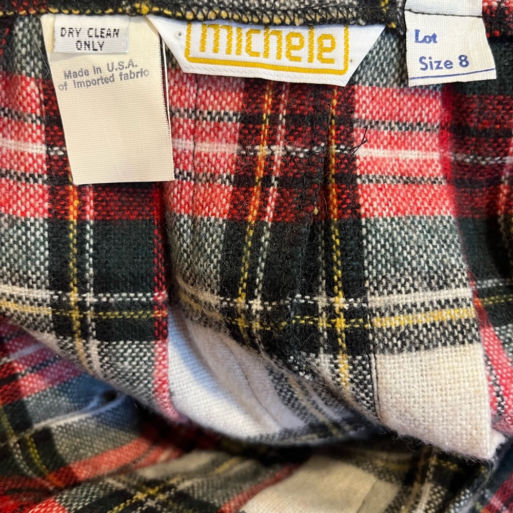 Michele Red and Black Plaid Midi Skirt - Picture 4 of 4